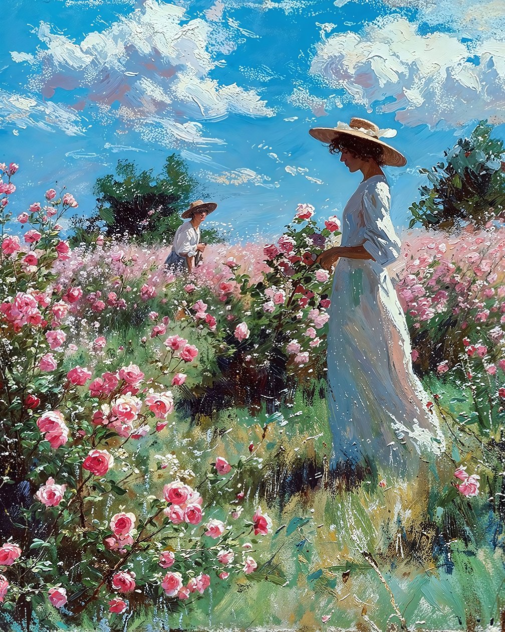 Hermoso paisaje con prados en flor, decoración de pared para cualquier habitación de F. Abderrahim