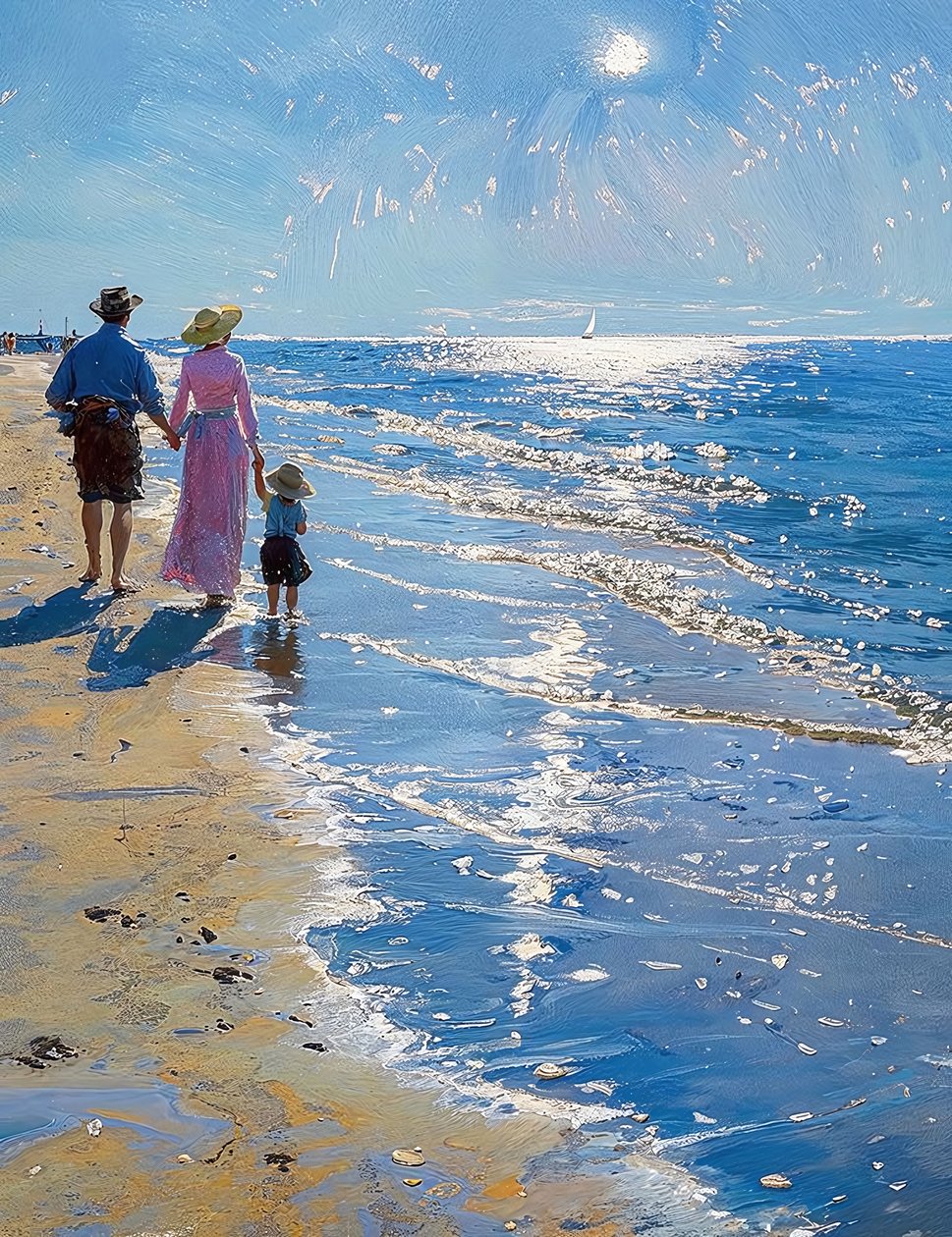 Paisaje con playa aislada, Decoración de pared para cualquier habitación de F. Abderrahim