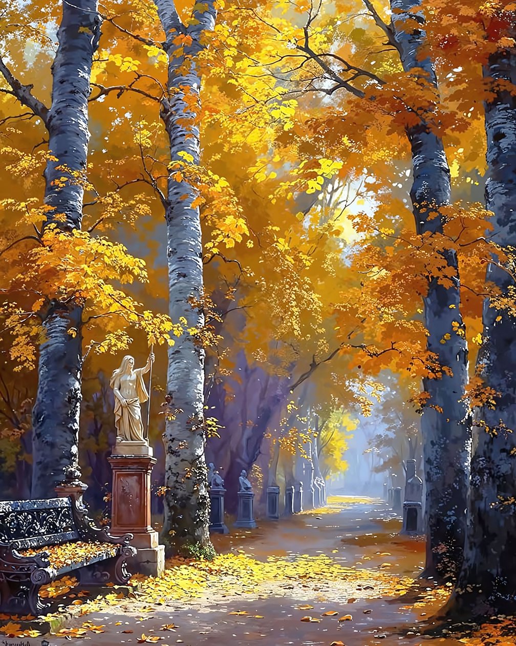Precioso paisaje con bosque encantado, decoración de pared para habitación infantil de F. Abderrahim