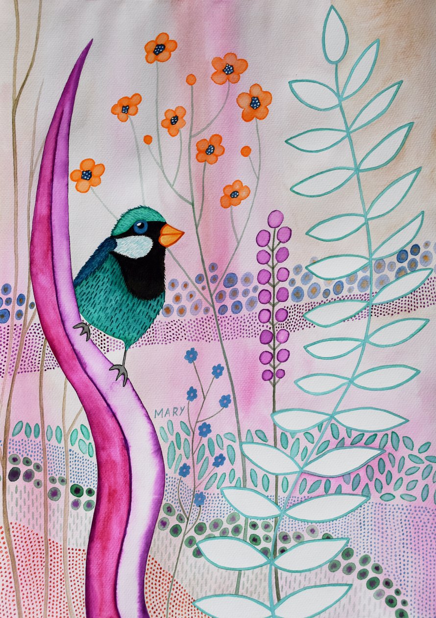 Pájaro fantástico de Marys Watercolors