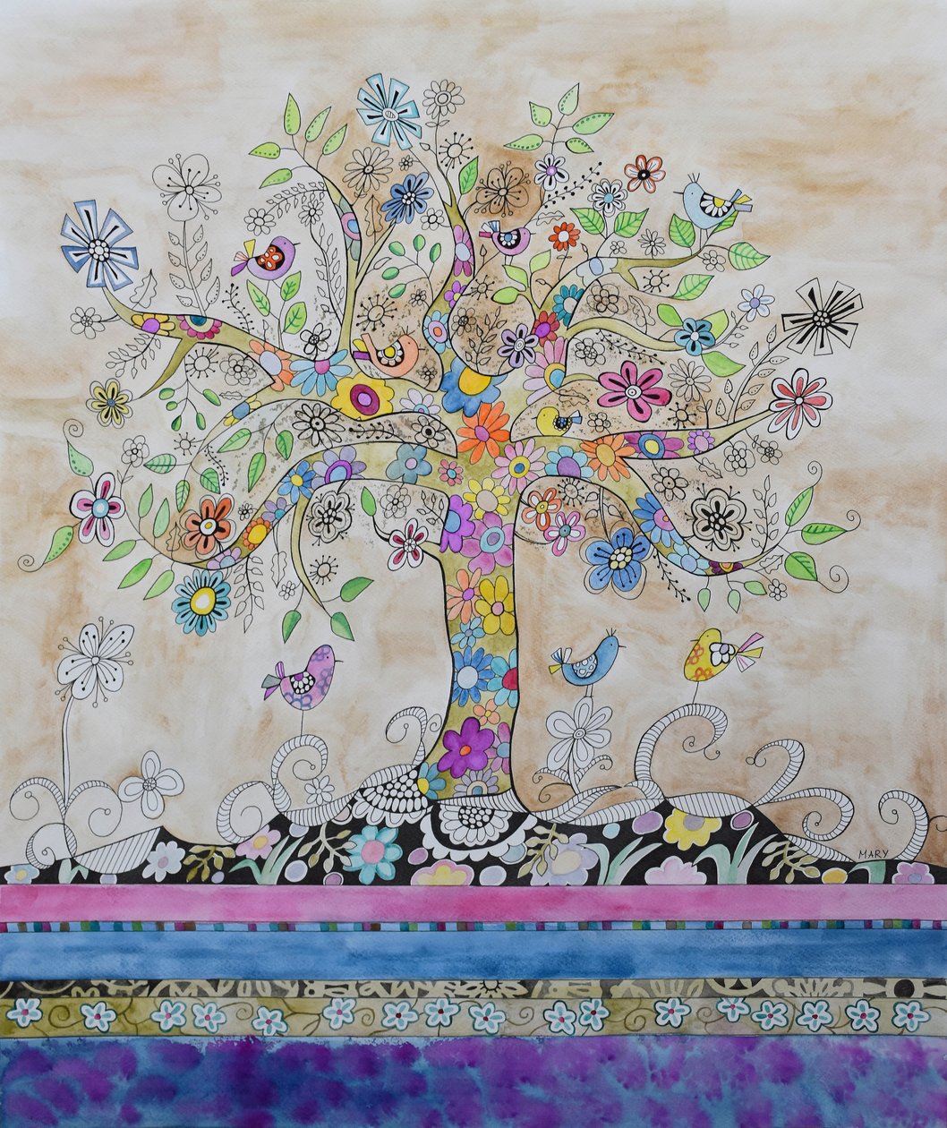 Árbol hippie de Marys Watercolors