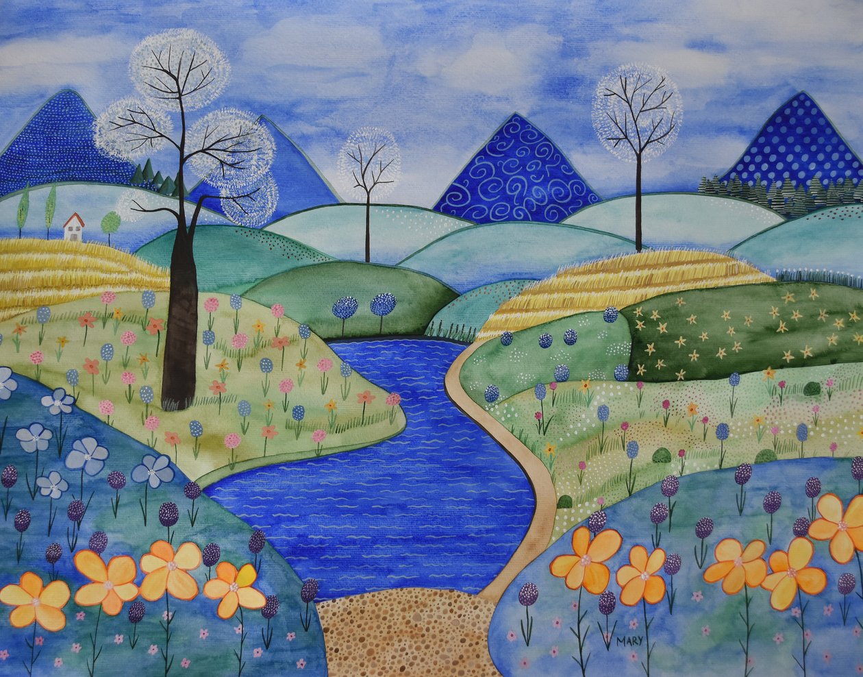 Mundo de montaña de Marys Watercolors