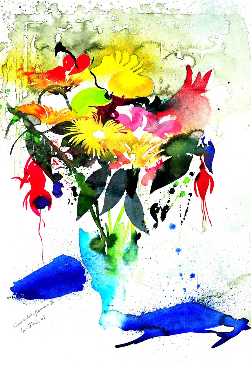 Flores de noviembre II 56x36 de Simon Fletcher