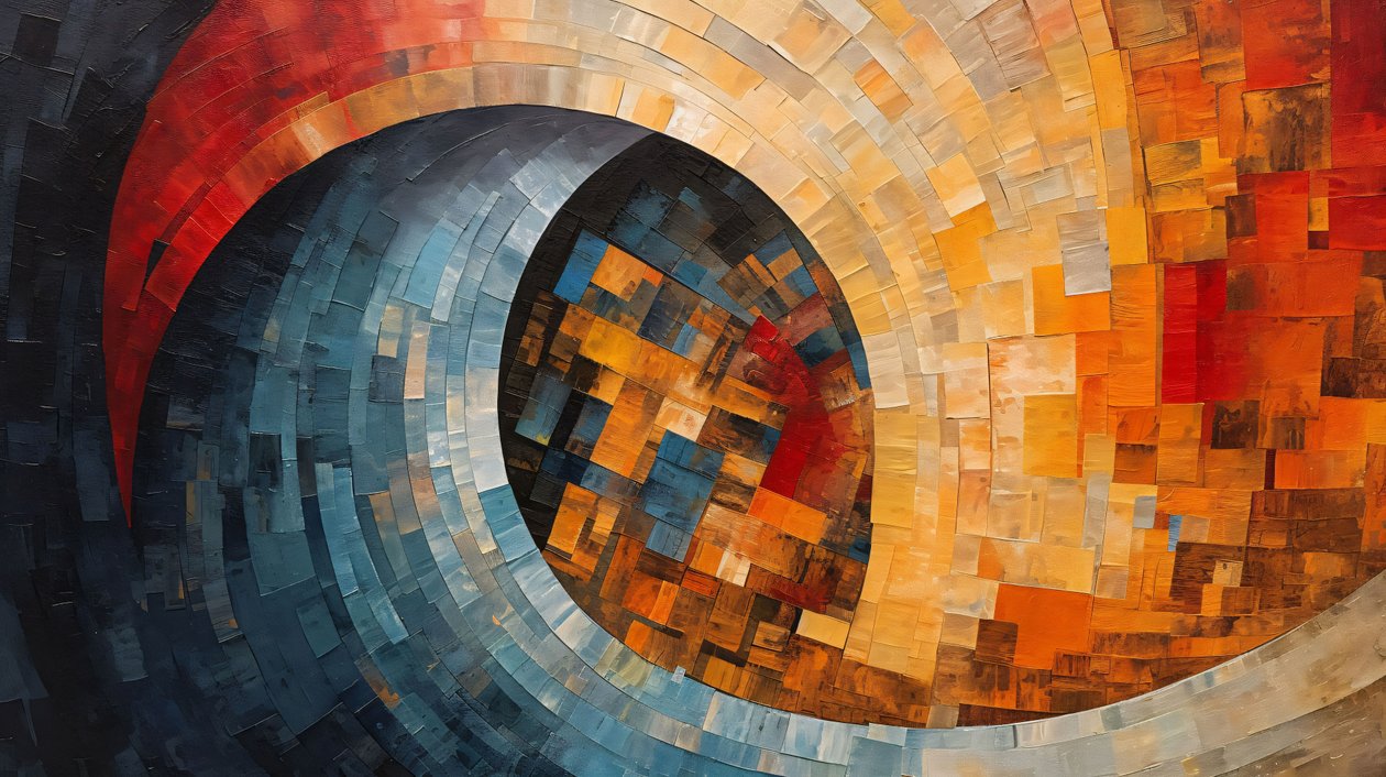 Golden Ratio Pintura acrílica, Lienzo grande, Impresión bajo demanda de F. Abderrahim