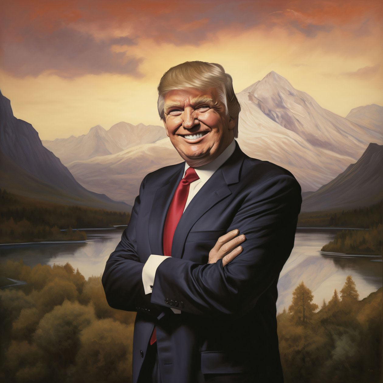 Donald trump retrato pintura, Decoración de la pared te va a encantar | impresión bajo demanda de F. Abderrahim