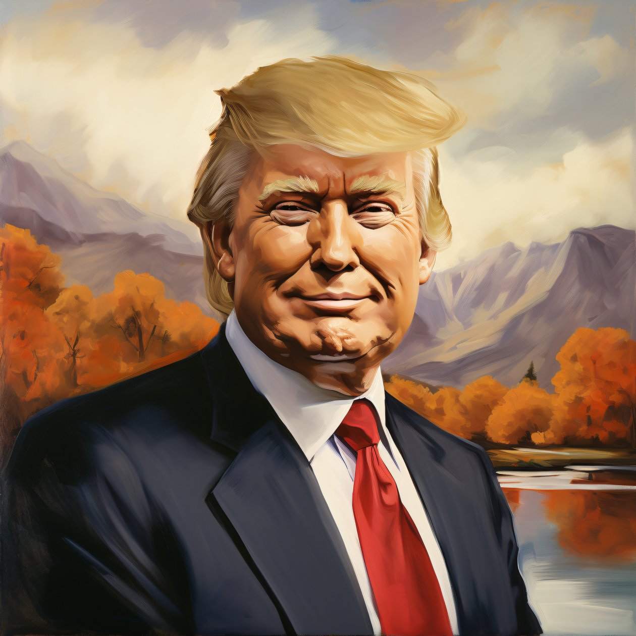 Donald trump pintura, Retratos de presidente, arte de la pared decoración  impresiones en lienzo de F. Abderrahim
