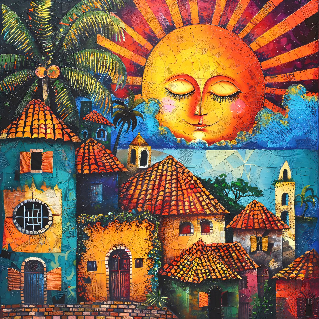 Santa Catalina bajo el sol, Decoración mural moderna | impresión bajo demanda de F. Abderrahim