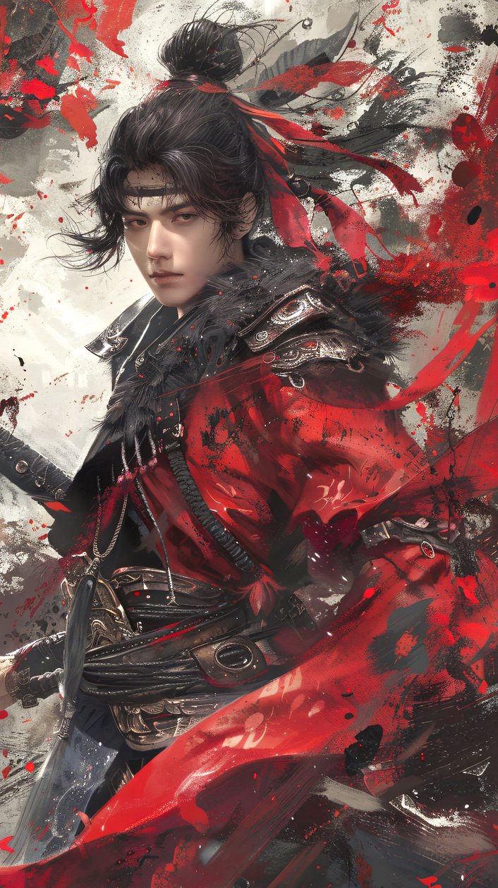 samurai en graffiti estilo salvaje, decoracion de pared para habitacion | print on demand de F. Abderrahim
