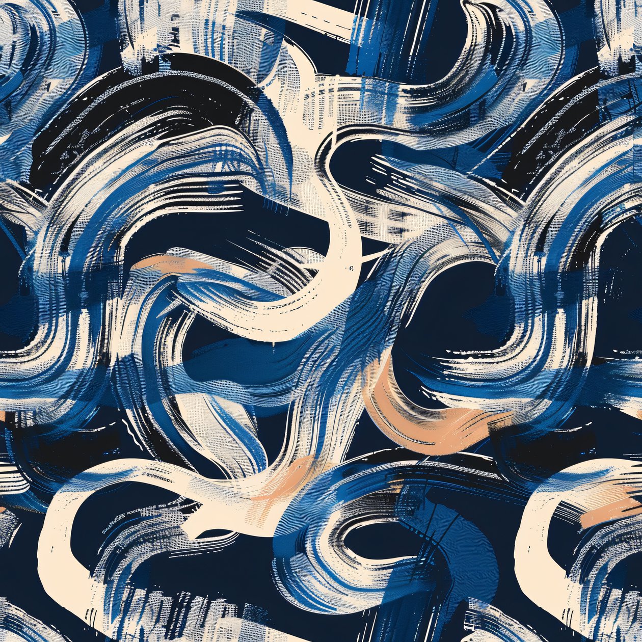 Pinceladas abstractas vibrantes, diseño de textura abstracta, impresiones artísticas en lienzo de F. Abderrahim