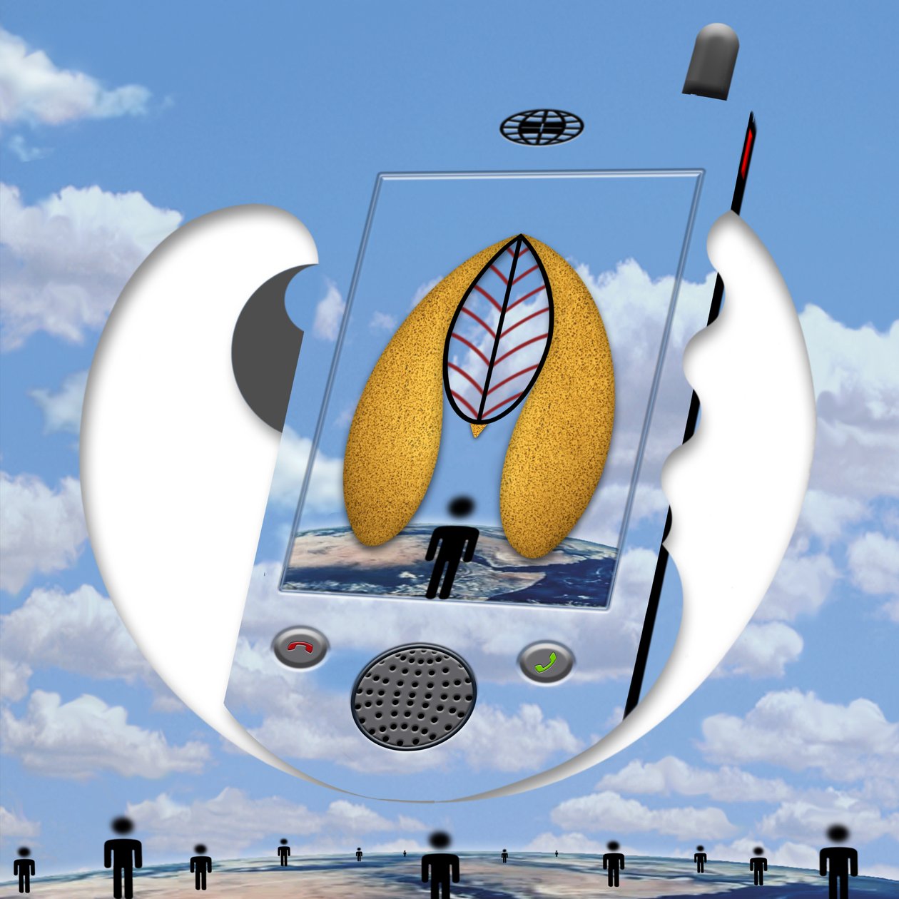 "...seit ein Gespräch wir sind..." (aus der Serie Skyphone) de Alexander Eibach