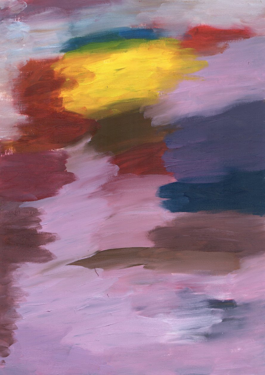 Una fusión expresiva de los tres colores primarios —azul, rojo y amarillo— que bailan en armonía de Albert Mansour