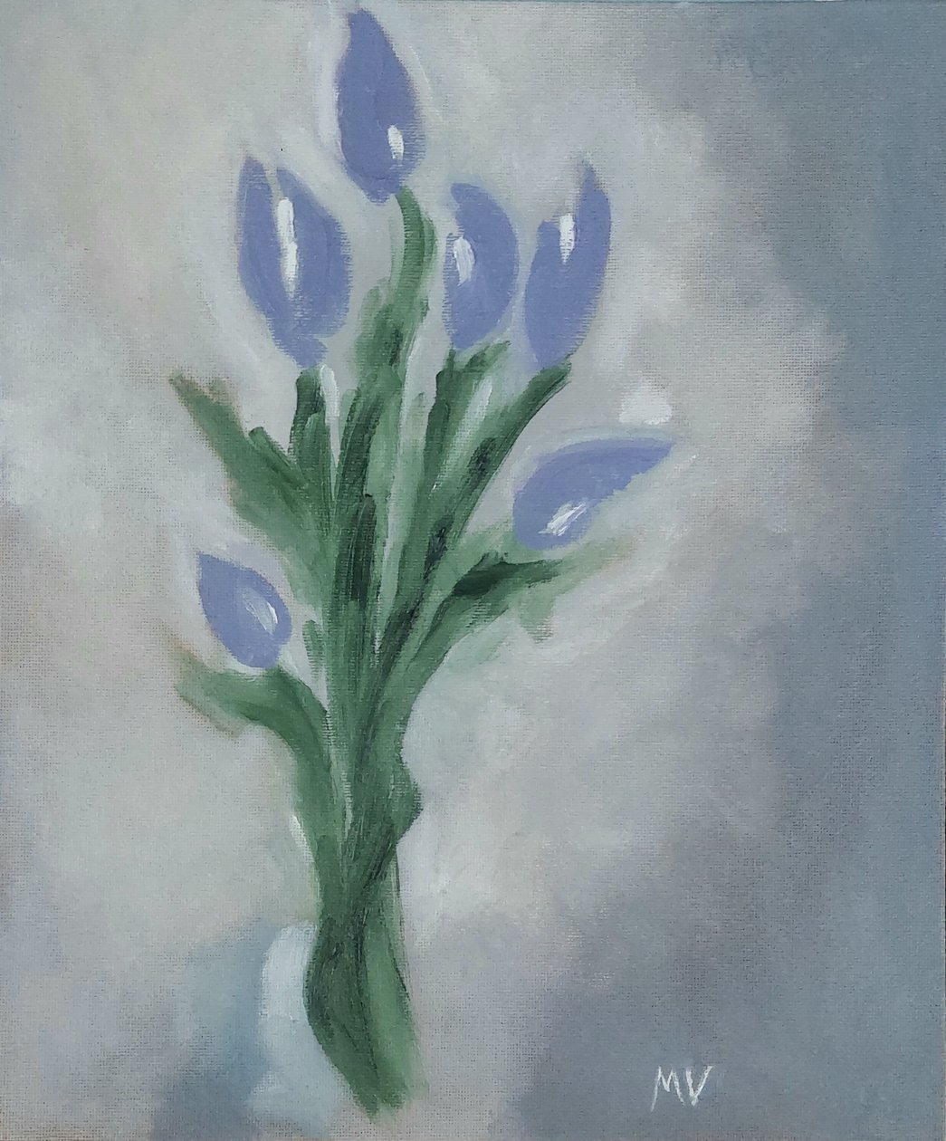 Tulipanes lilas de M. Vet