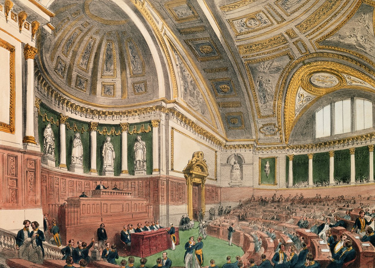 La Cámara del Senado en el Palacio de Luxemburgo, París de Abbé Prévost