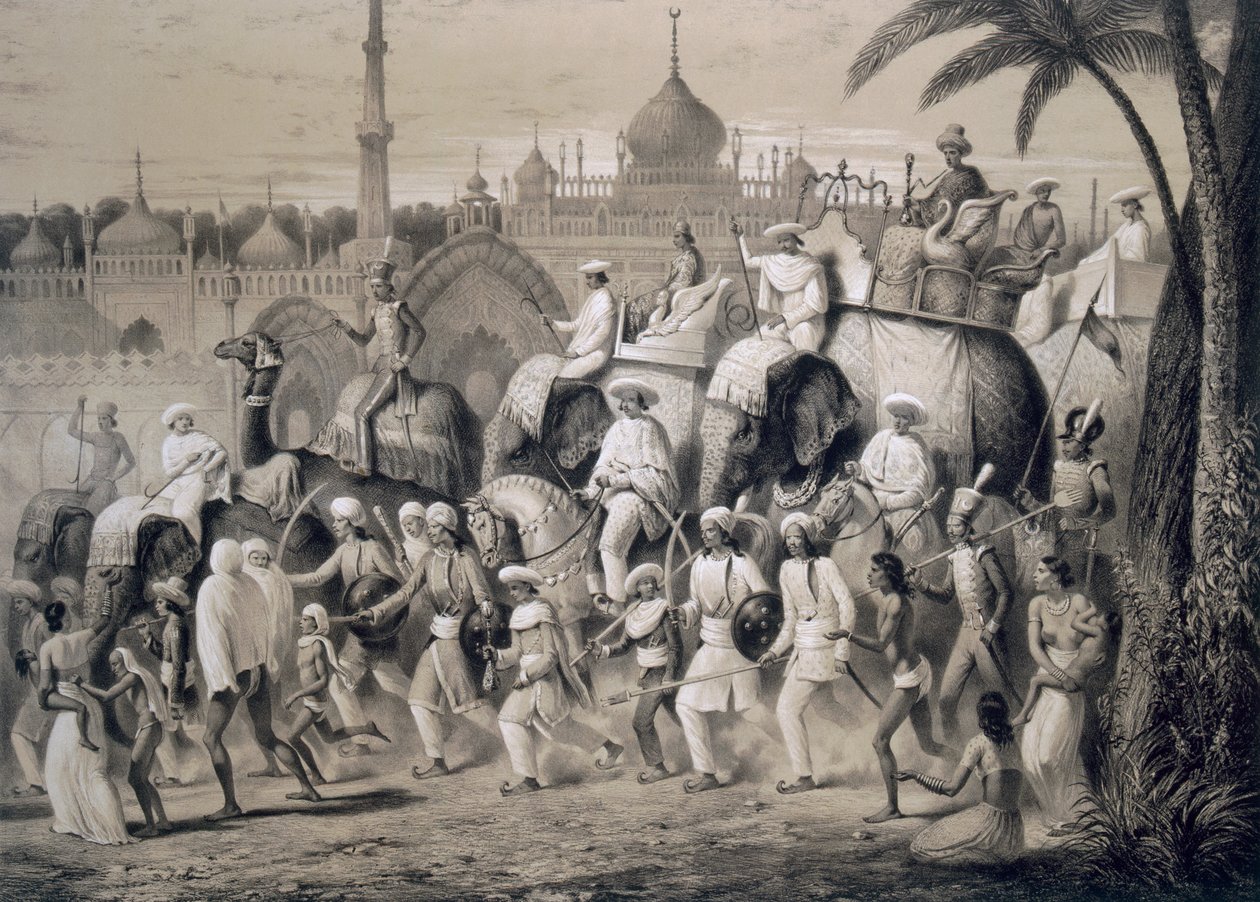 Lucknow, la calle principal, de 