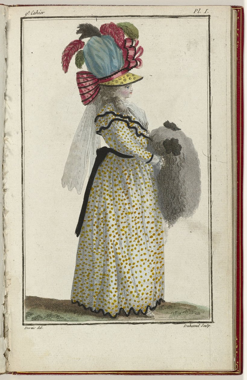 Cabinet des Modes o Les Modes Nouvelles, 15 de marzo de 1786, pl. yo de A.B. Duhamel