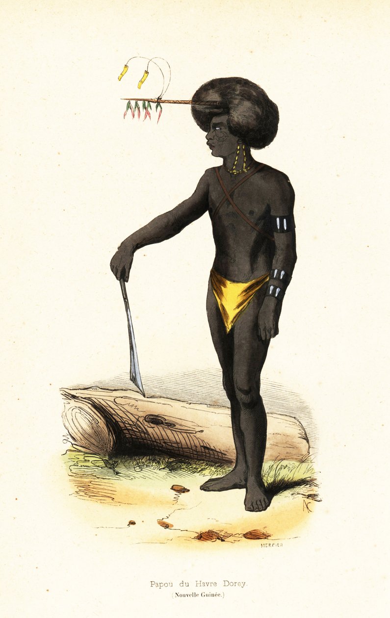 Hombre papú de Dory Harbour, Papúa Occidental de AC AC