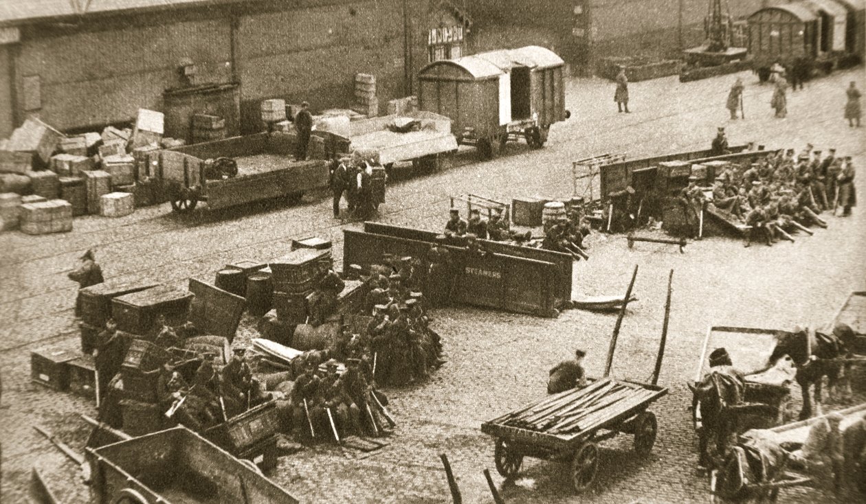 El 2º Batallón del Regimiento Real de Sussex, Belfast, Irlanda, 1907 de AE Brown