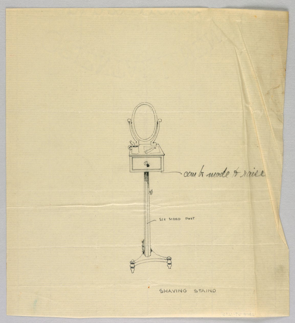Diseño para un Soporte de Afeitado con Espejo Ovalado de A.N. Davenport Co.