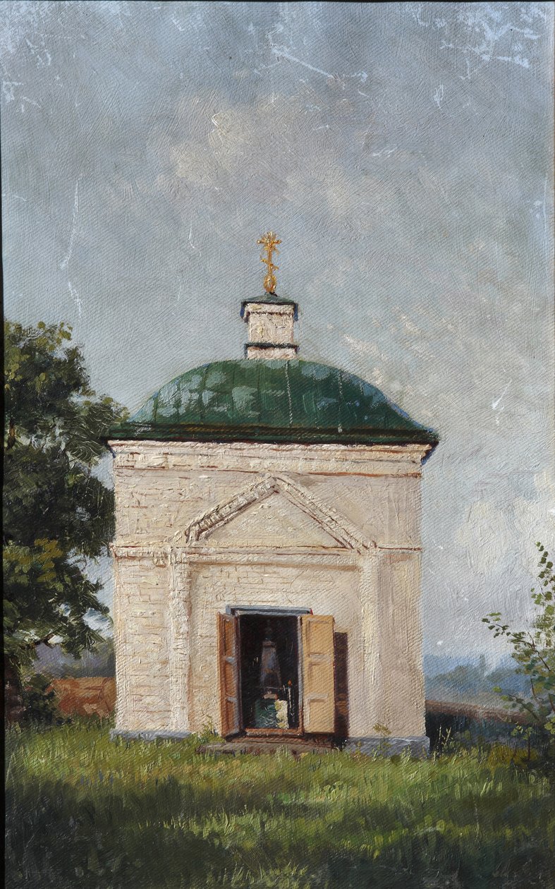 La Capilla Cripta de Mijaíl Lérmontov en Tarkhany, 1883 de A.S. Mezentsov