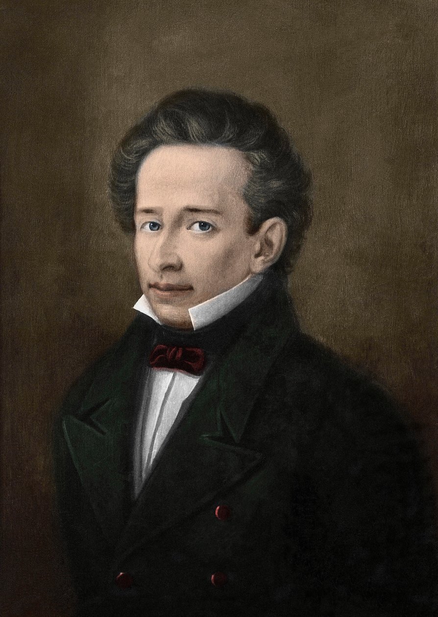 Retrato de Giacomo Leopardi (1798-1837) del retrato de A. Ferrazzi de A. (after) Ferrazzi