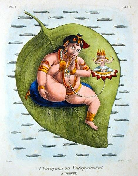 Narayana o Vatapatrakai grabado por de Marlet de A. (after) Geringer