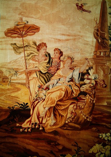 Asia, de un tapiz de los cuatro rincones del mundo (detalle) de A. Baertams