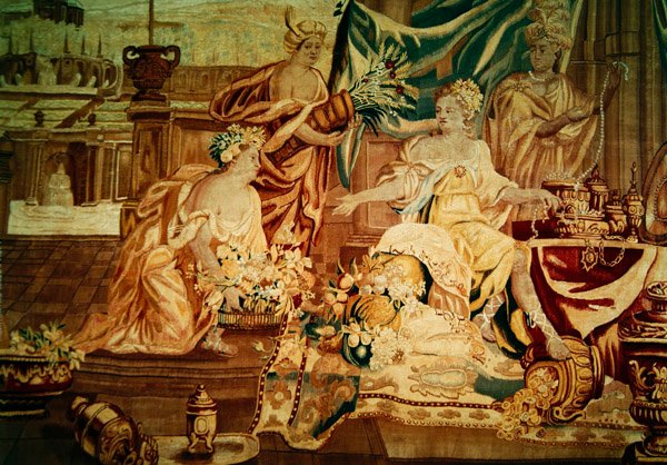 Asia, de un tapiz de los cuatro rincones del mundo (detalle) de A. Baertams