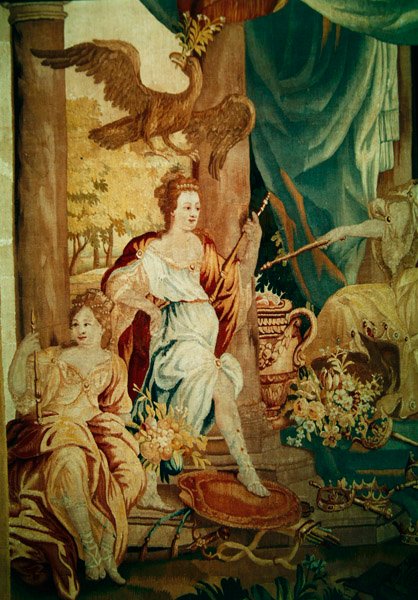 Europa, de un tapiz de los cuatro rincones del mundo (detalle) de A. Baertams