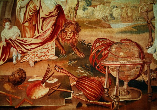 Europa, de un tapiz de los cuatro rincones del mundo (detalle) de A. Baertams