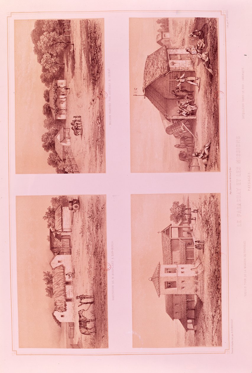 Paraguay y sus misiones, grabado por Frederic Sorrieu (1807-71) (litografía) de A. Demersay