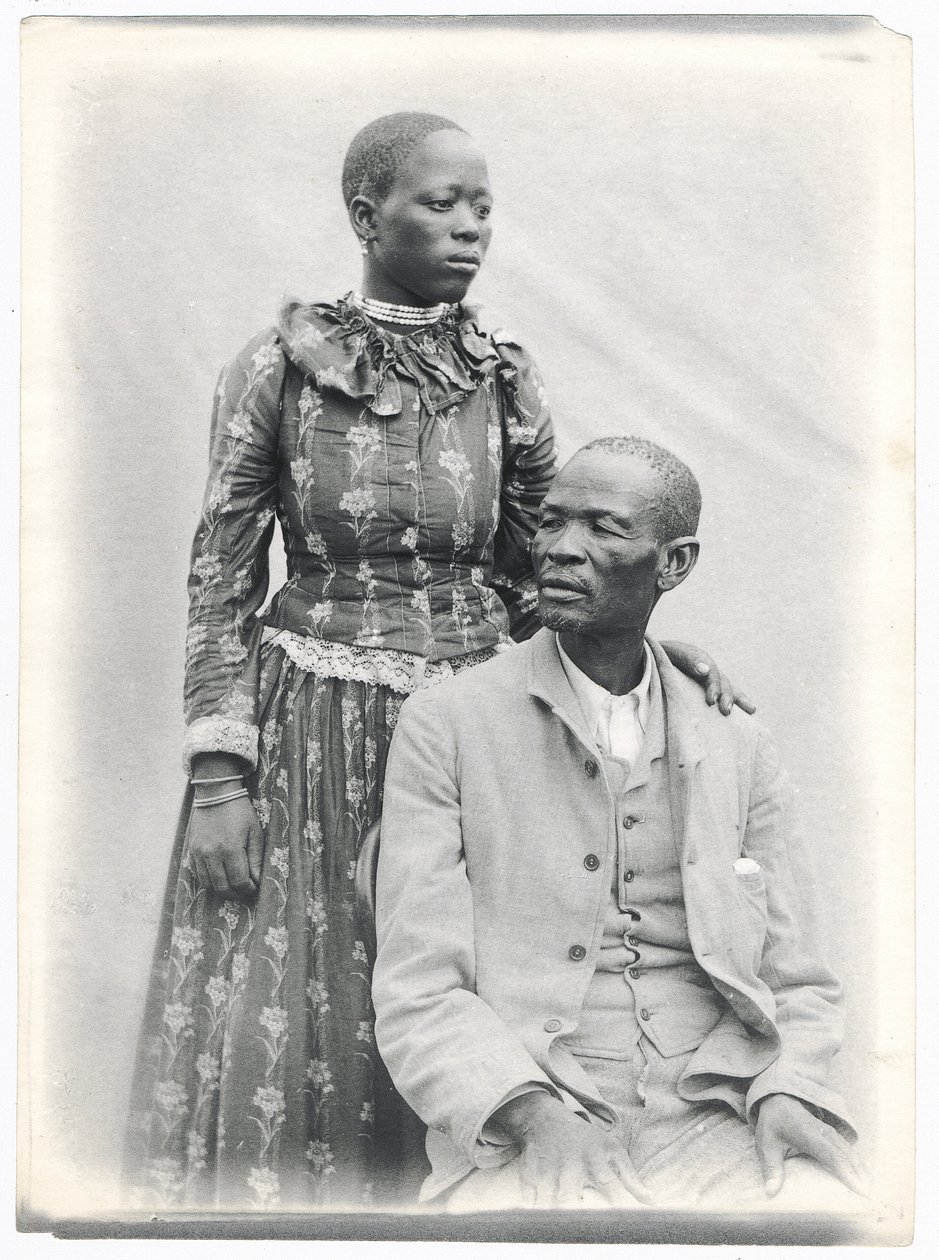 Khama y su esposa, c.1910 de A. E. Hargreave