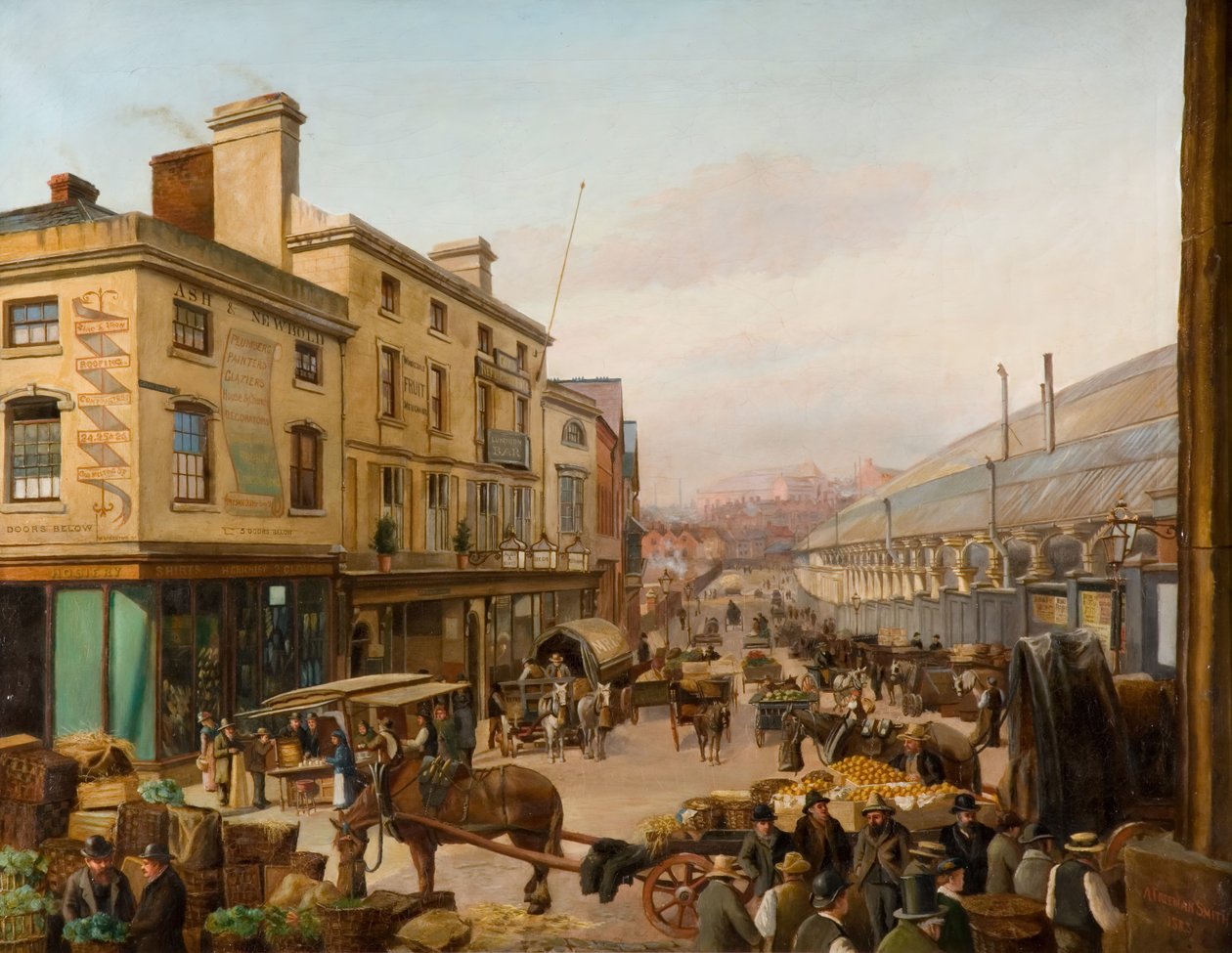 Calle Worcester, Birmingham, 1883 de A. Freeman Smith