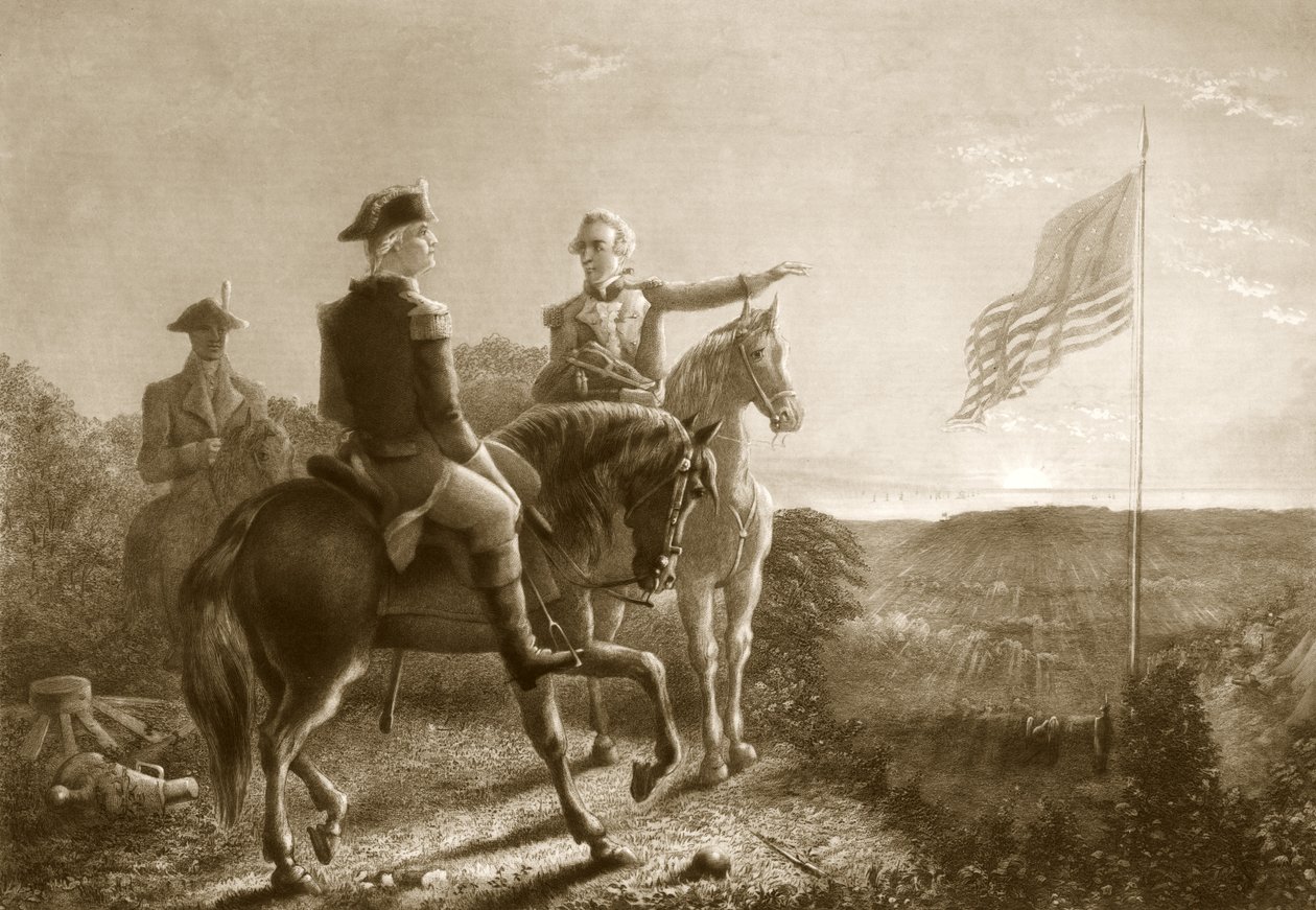 El amanecer de la paz, mañana de la rendición de Yorktown, pub. 1881 de A. Gilchrist Campbell