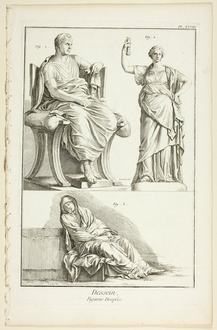 Diseño: Figuras drapeadas, de Encyclopédie de A. J. Defehrt