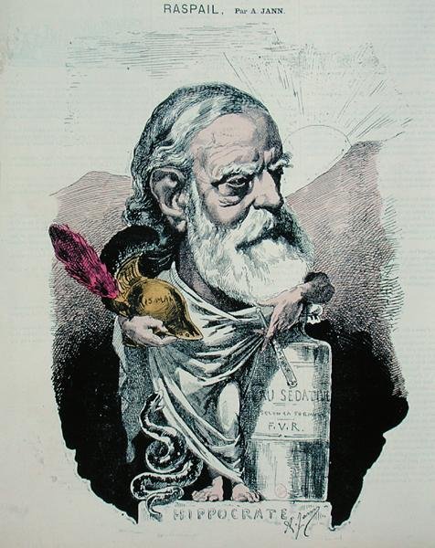 Caricatura de François Vincent Raspail (1794-1878) c.1870 de A. Jann