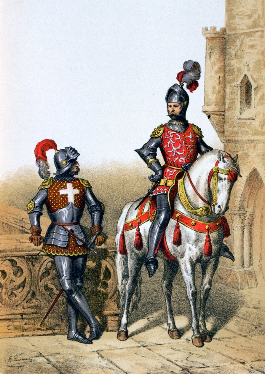 Capitán de los arqueros en París y un caballero de A. Lemercier