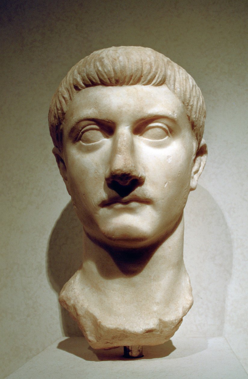 Cabeza del emperador romano Tiberio de A. Lorenzini