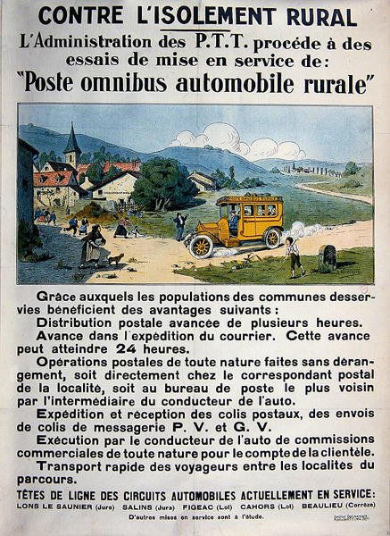 Cartel publicitario de la Oficina de Correos Francesa de A. Verecque