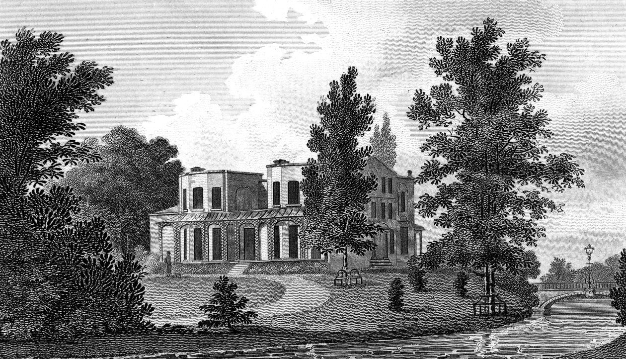 Villa de Lord Nelson en Merton, siglo XIX de A Warren