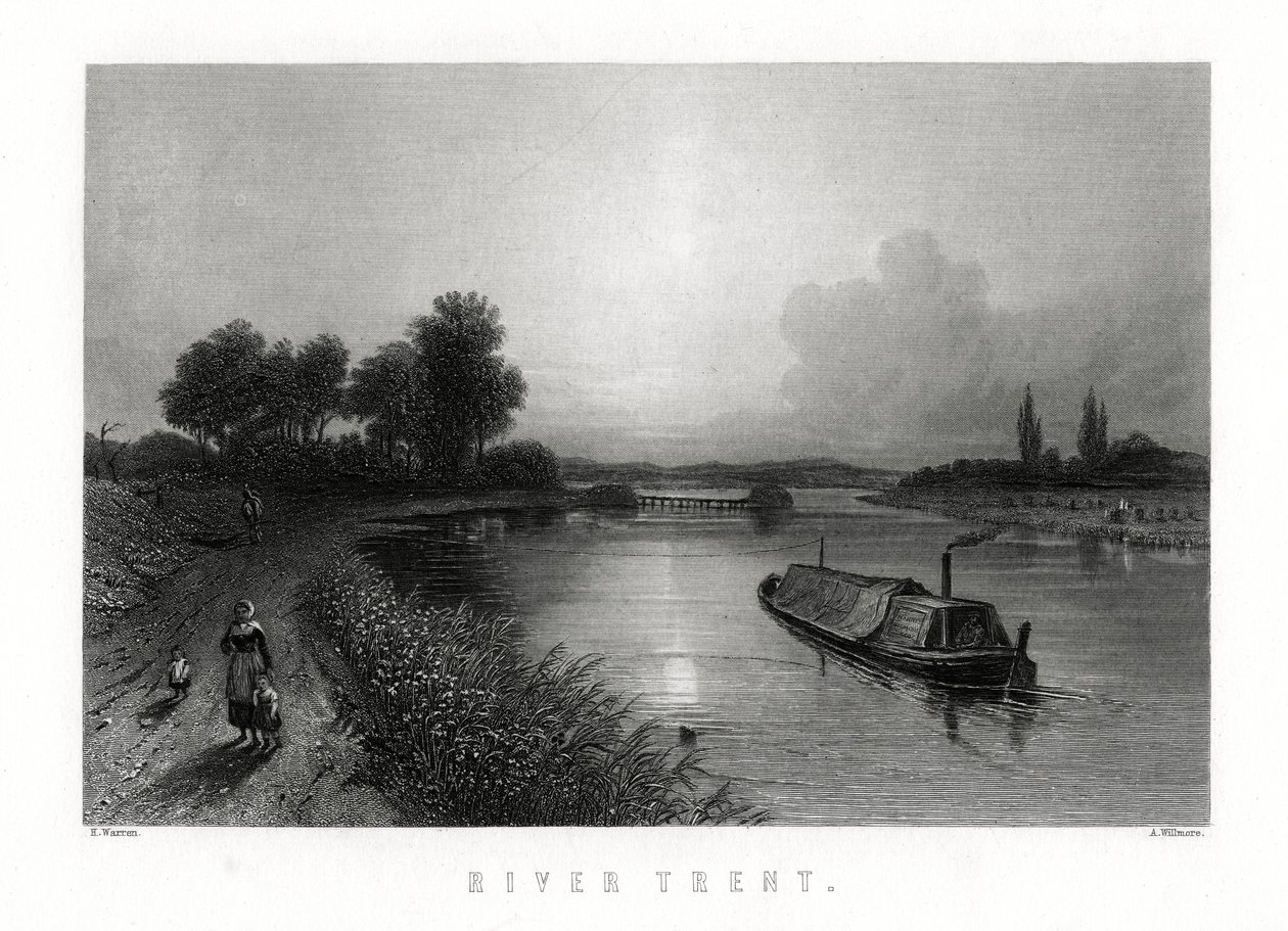 El río Trent, Inglaterra, 1883 de A. Willmore