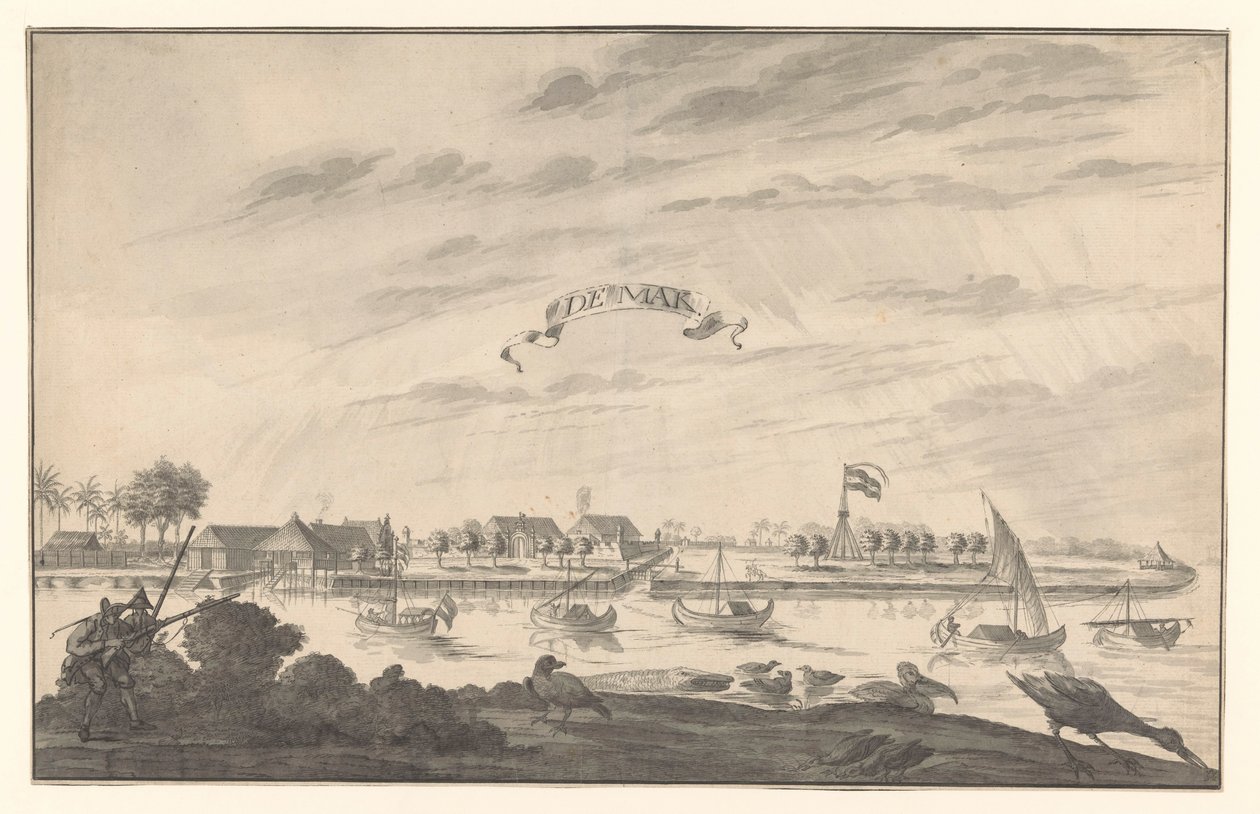 Vista de Demak El Mak (título sobre el objeto) de A. de Nelly (possibly)