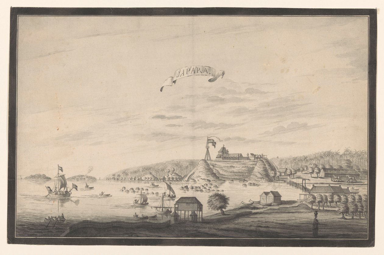 Vista de Jepara Japara (título sobre objeto) de A. de Nelly (possibly)