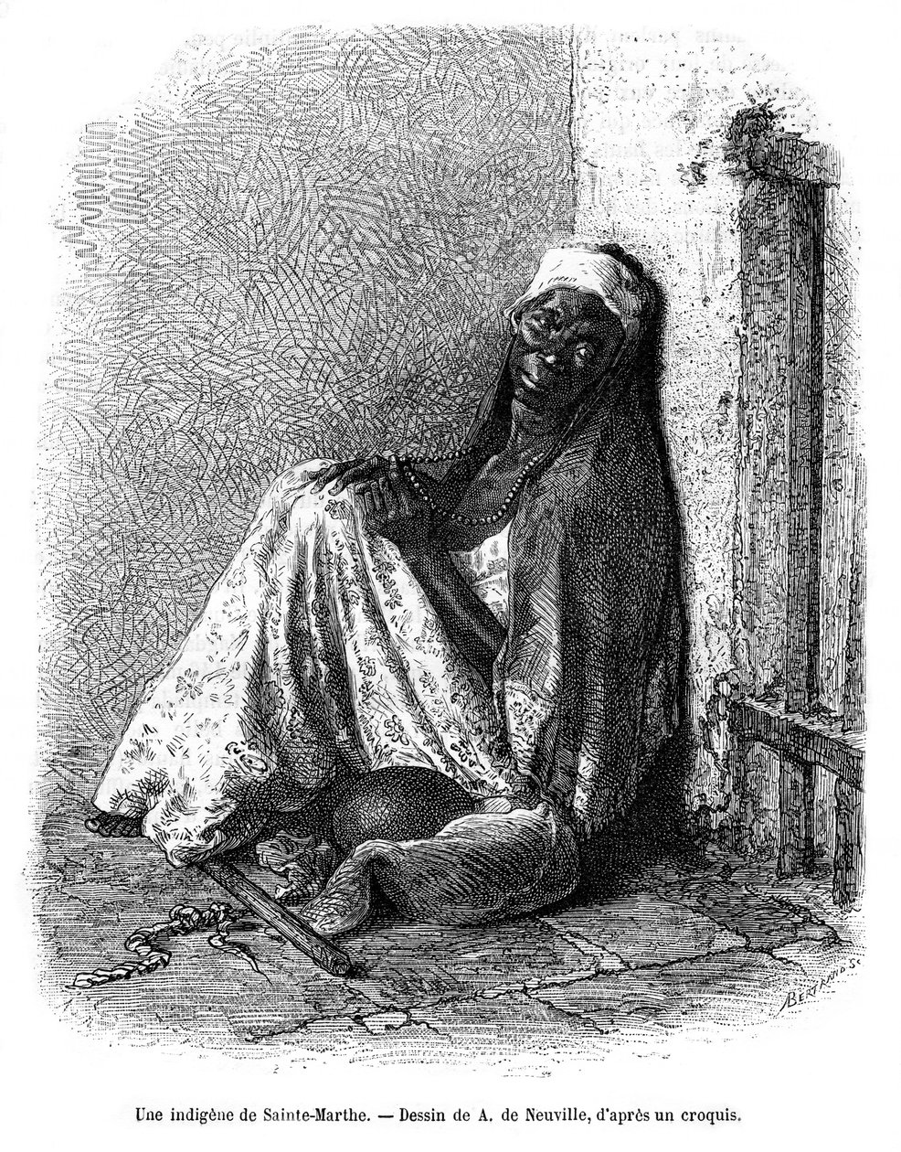 Una mujer de Santa Marta, Colombia, siglo XIX de A. de Neuville