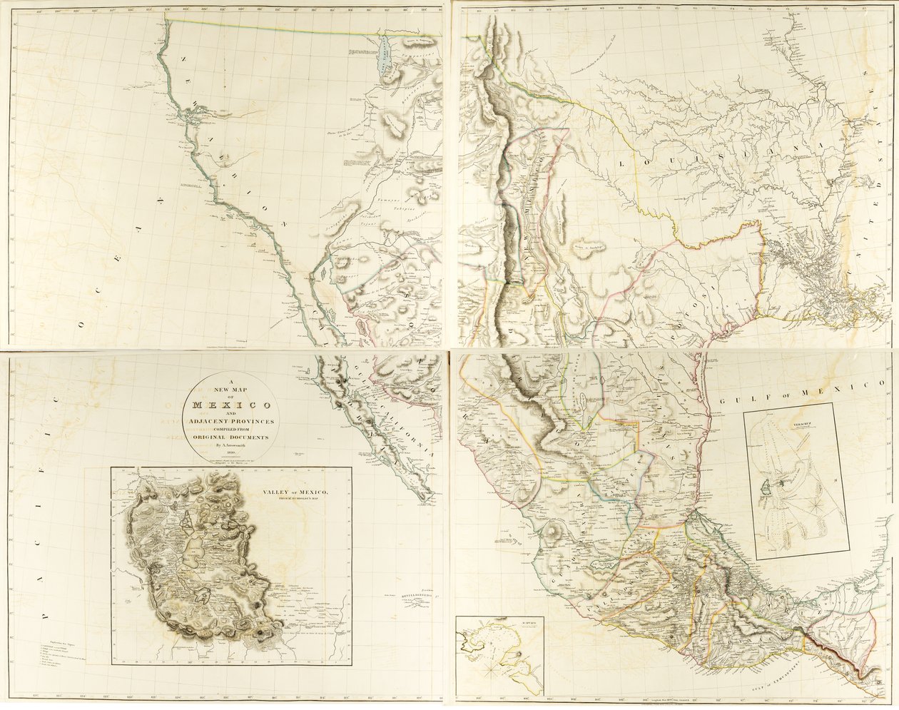 Nuevo mapa de México y provincias adyacentes de Aaron Arrowsmith