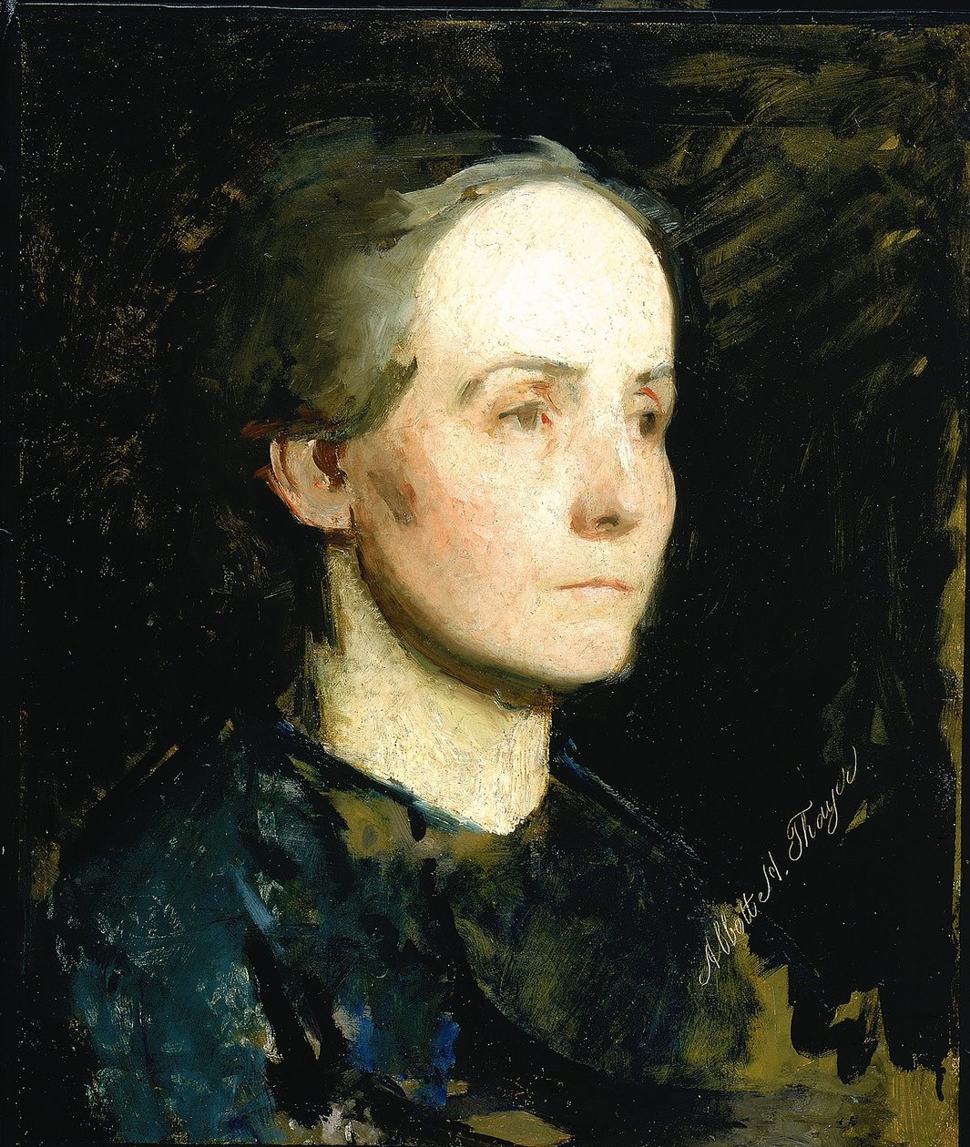 Retrato de mujer (Srta. Gertrude Bloede) de Abbott Handerson Thayer