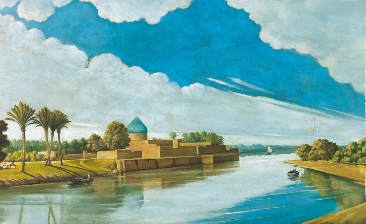 Escena fluvial en las orillas del Tigris de Abdul Qadir al Rassam