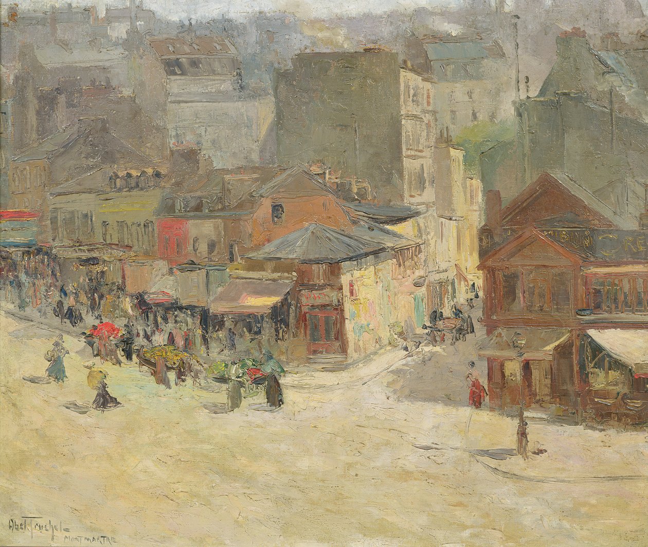 Escena de calle en Montmartre de Abel Truchet