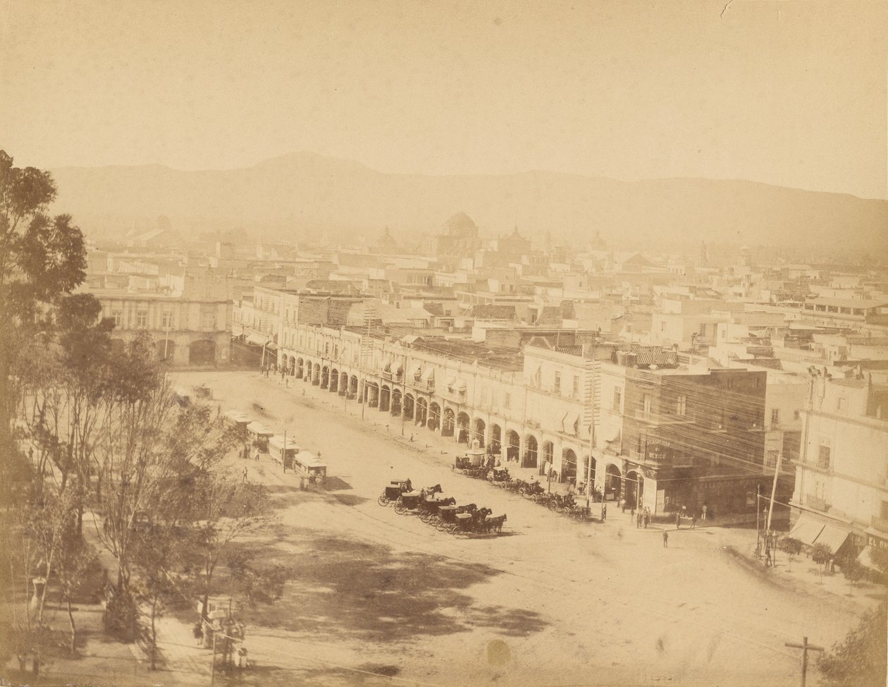 Vistas Mexicanas. Mexico, Mercaderes Portal. de Abel Briquet