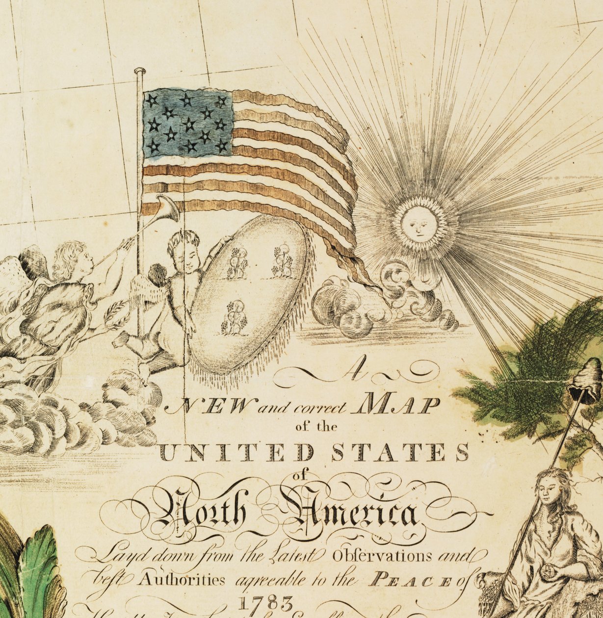 Primer mapa nacional de América, 1784 de Abel Buell