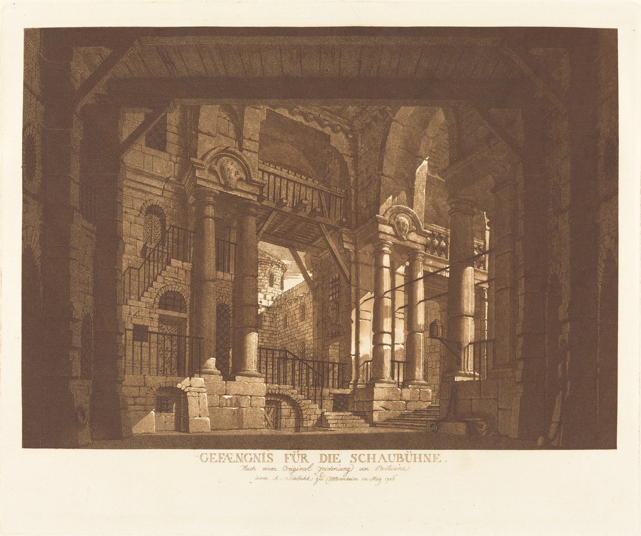 Prisión para el escenario de Abel Schlicht possibly after Giuseppe Galli Bibiena